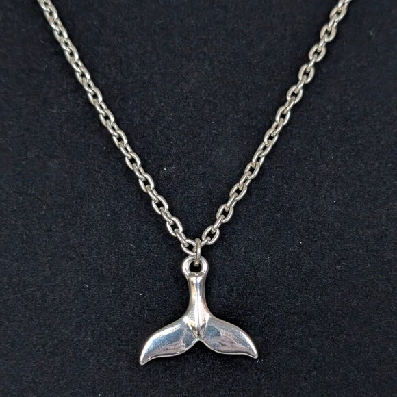(2/$20) Whale Tail Pendant Necklace - Picture 3 of 6